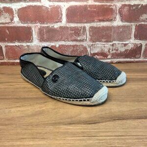 Michael Kors Loafers Womens Size 7 Black MK Slip on Flats